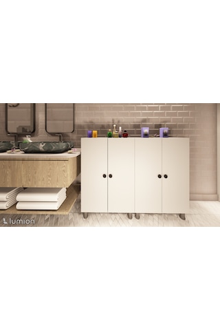 Olimpos Çok Amaçlı Mutfak Banyo Ayakkabılık Dolabı 137 Cm Çok Renkli