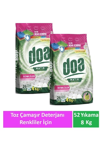 Doa Matik Toz Çamaşır Deterjanı Renkliler 2 X 4 Kg