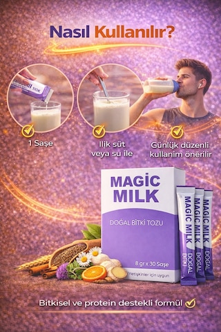 Magic Milk Doğal Bitki Tozu 30 Şase
