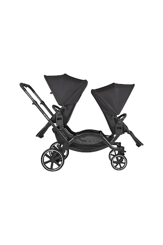 Abc Design Zoom2 Coal Travel Set - Özel Seri İkiz Bebek Arabası Siyah Ana Kucaklı Seyahat Seti