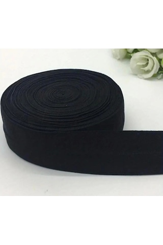 3,5cm Siyah Renk Dokuma Lastik-bel Paça Etek Yassı Lastik- Elastik Bant / 10m