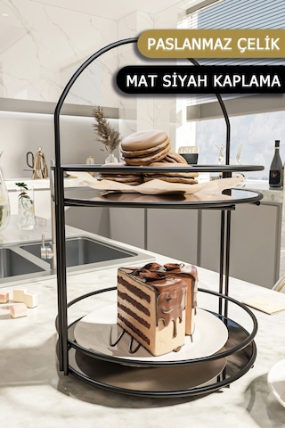 Bino Black Banyo Düzenleyici Organizer Takı Kozmetik Standı Siyah