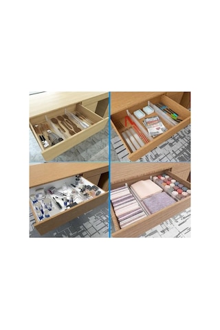 Şura Mutfak Çekmece Düzenleyici Organizer, Şeffaf, 3 Parça, Çekmece İçi Düzenleme, Plastik, Modüler Bölmeli Sku: Smgstk5d7951759a 100