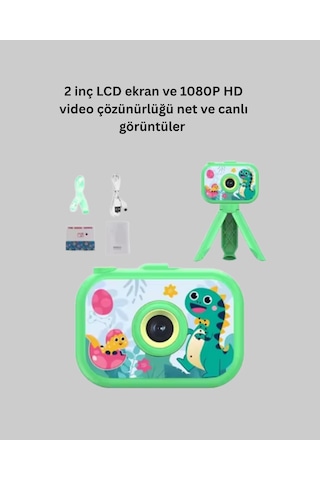 1080p Hd Çocuk Vlog Kamerası Tripod Ve Glblseme - 53 Eğitici Oyunlarl