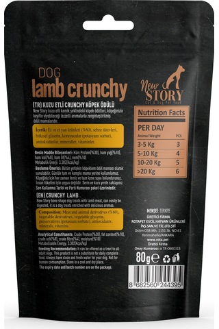 New Story Dog Beef + Lamb Crunchy Köpek Ödülü 4 x 80 G