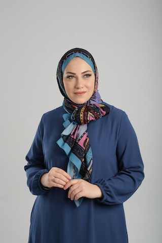 Giverny Bebe Mavisi Desenli Şal Kesik Elyaf Pamuksu Etnik Dijital Baskılı 202124 11 Bebe Mavisi