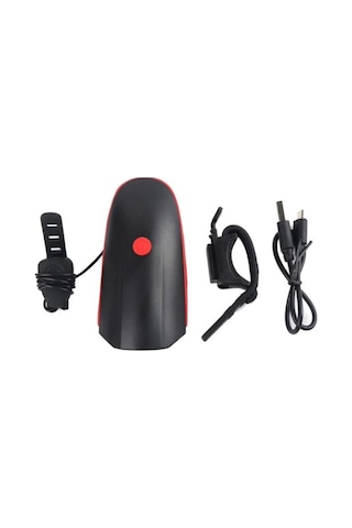 Forte Gt 250 Lümen Bisiklet Ön Farı 2 In 1 Korna 140 Db Xbyc 6163 Siyah
