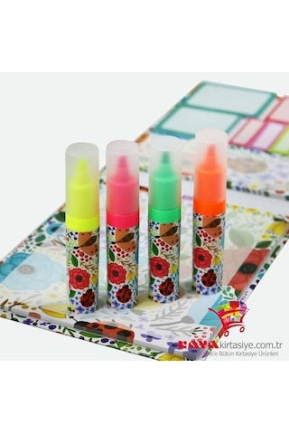 Gorkakırtasiye-Globox Fosforlu Kalem Baskılı 4 Lü 2917