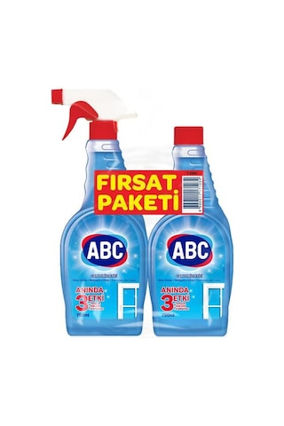 Abc Cam Temizleyici Fırsat Paketi 750 Ml + 750 Ml