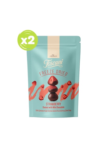 Sütlü Çikolata Kaplı Dondurularak Kurutulmuş Çilek Draje 2 X 60gr