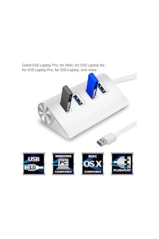 Usb 3.0 4 Bağlantı Noktası Merkezi, Usb İnce Veri Merkezi, 5 Gbps'ye Kadar İnce Tasarım, Windows Dizüstü Bilgisayar İçin Tak Ve Oynat