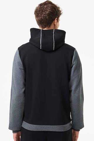 Lacoste Mens Full Zip Slim Fit Hoodie Erkek Slim Fit Kapüşonlu Sweatshirt Siyah Siyah - Gri