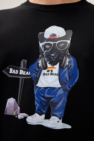 Bad Bear Panther Siyah Erkek Sweatshirt