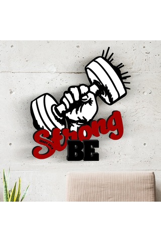 Bk Gift Kişiye Özel Be Strong Tasarımlı Ahşap Duvar Objesi Model 1 Akgn12028 Renkli