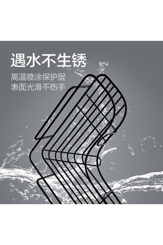 Banyo Rafları Toptan Ferforje Metal Delmesiz Tuvalet Köşe Çatlak Köşe Banyo Duvar Rafları Uzun Siyah ++ Tek Kancalı Yapışkanlı Levha 2 Adet Diğer