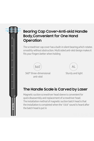 Aubyhe Jm-8180 47 Parça Çok Fonksiyonlu Hassas Tornavida Seti, Cep Telefonu Tamiri Ve Demontaj Araçları, Krom Vanadyum Çelik, Plastik Kutu Siyah