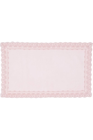 Royal Nazik Mimoza Pamuk Paspas Dantelli 60x100 Pudra