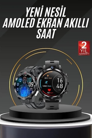 Akıllı Saat Yeni Model Sesli Asistan Bildirim Görme Bluetooth Bağlantılı Müzik Dinleme Farklı Renk Seçenekleri Mevcut