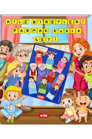 Tox Aile 10 Parça Parmak Kukla . Eğitici Oyuncak T752