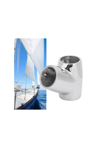 Lemestar 60 Derece Sağ T-kolu 22mm - 316 Paslanmaz Çelik Denizcilik Aksesuarı - Pürüzsüz Parlak, Korozyon Dayanıklı