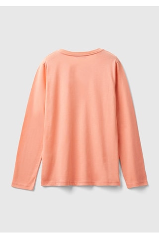 Benetton Kız Çocuk Uzun Tshırt Çocuk Sweatshirt Turuncu