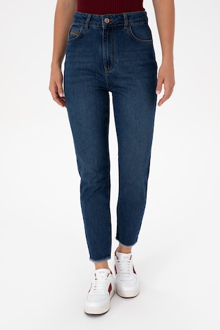 U.S. Polo Assn. Kadın Koyu Mavi Mom High Waist Fit Jean Pantolon 50316560-DN0023
