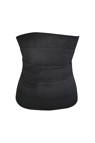 Ff Fit Form Giyim Tummy Bel Bandı Korse Belbant Bele Dolamalı Sarma Bel Korsesi Siyah