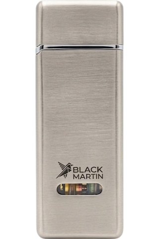 Black Martin Tek Torch Pürmüz Gümüş Metal Puro Çakmağı - Tr9558