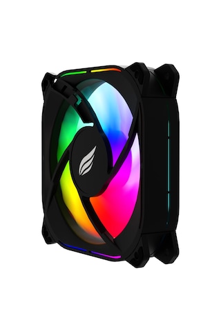 Hawk Gaming HF120 Silentforce 120mm ARGB Üçlü Kontrolcü ve Kumada Dahil Siyah Kasa Fanı