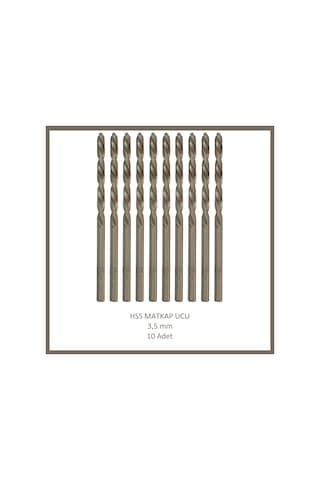 Hss Matkap Ucu 3,5 Mm, Metal, Ahşap, Plastik İçin 10 Adet
