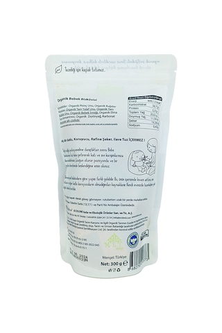 OG natural Organik Bebek Bisküvisi 300 gr 6 Ay