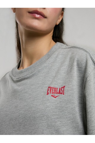 Everlast Ever Essentials Comfort Gri Melanj Kadın Crop Tişört Gri Melanj