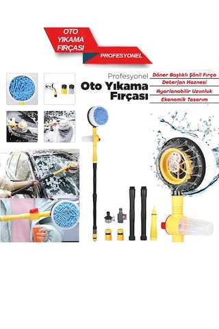 Oto Yıkama Fırçası Mop Saplı Profesyonel Br0922559