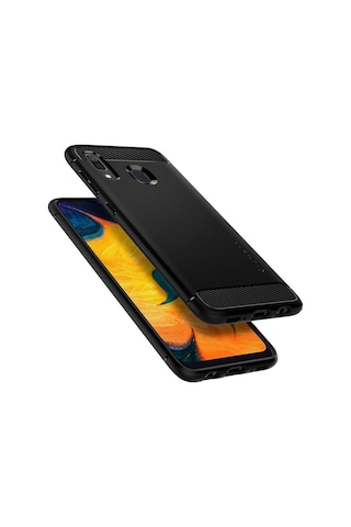 Spigen Galaxy Uyumlu A30 Kılıf ,spigen Rugged Armor Matte Black