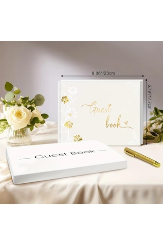 Willowhaven Lüks Altın Yaldız Misafir Defteri - Düğün, Parti, Baby Shower, Anı Albümü Diğer
