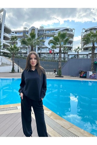 Fast Perry Sweat Siyah Pantolon Takımı Çok Renkli
