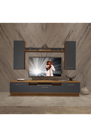 Decoraktiv Trendstyle 5d Mdf Tv Ünitesi Tv Sehpası Pera - Antrasit