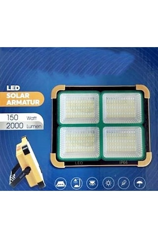 Taşınabilir Solarlı Çalışma Ve Kamp Işığı, Powerbanklı Güneş Enerjili Işıldak,fener-150w 200 Lümen 264 Ledli-kçk