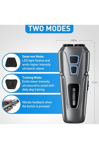 Hallow Ultrasonik Köpek Kovucu Köpek Kabuğu Caydırıcı Cihaz Siyah