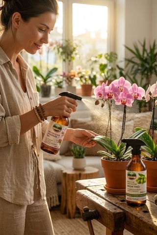 İkili Bakım Seti Orchid Elixir Sprey Orkide Bitki Besini Ve Bioleaf Protector Sprey Neem Yağı 1 L
