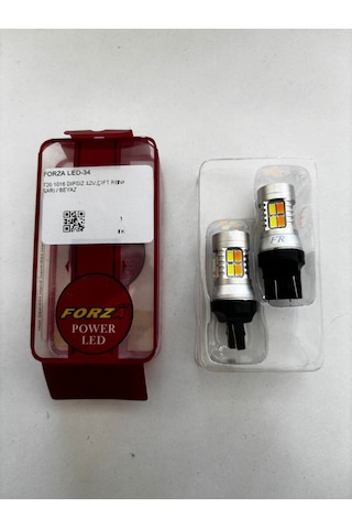12v Çift Duy Ampul T20 Led Çift Renk Turuncu Beyaz 2 Adet