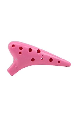 Valkyrie Ocarina 12 Delik Ocarina Alto C Ocarina Flüt Ocarina Sualtı Müzik Nefesli Enstrüman Pembe