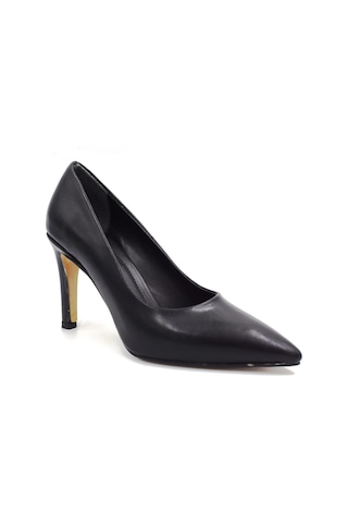 Prego Pine Cone Kadın Stiletto Ayakkabı Siyah Siyah