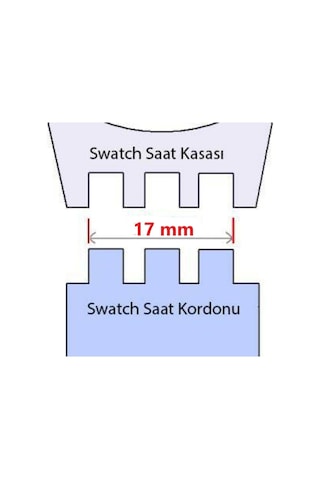 17mm Swatch Uyumlu Chrono Model Slikon Saat Kordonu - Kırmızı Çok Renkli