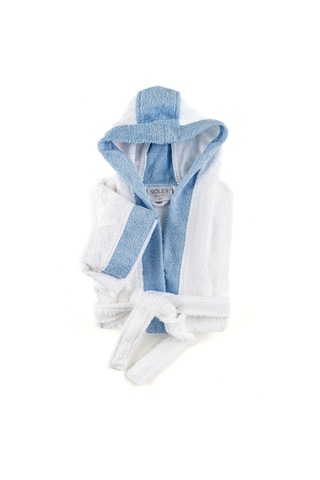 Soley Pueri Nepos %100 Pamuklu Erkek Çocuk Bornozu Beyaz