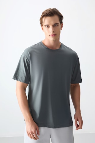 Air Jones Tommy Life Haki %100 Pamuk Kalın Yumuşak Dokulu Oversize Fit Basic Erkek T-shirt - 88353 Haki
