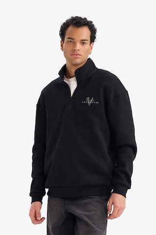 Defacto Vıkıngs Valhalla Boxy Fıt Dik Yaka Baskılı Sweatshirt F8152ax26spbk81 Siyah-bk81