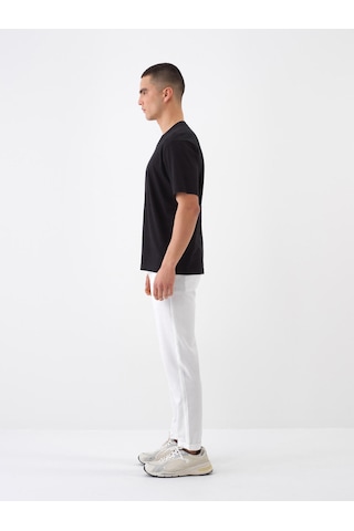Xint Siyah Pamuk Dokulu Regular Fit Tişört 502211