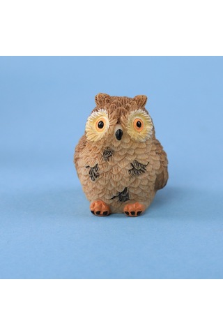 Hangfox Küçük Bitki Peyzajı Orman Mevcudu Dekoratif Vitrin Figürü - Kulaklı Akçaağaç Desenli Resin Dekorasyon Hediyesi Açık Renk