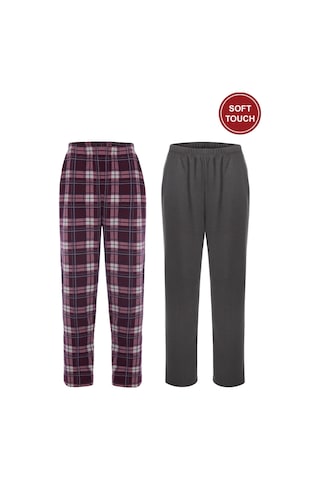 Koza İç Giyim Erkek Pamuklu 2'li Tek Alt Pijama Ke10001 Mor